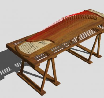 瑶琴的SU模型设计_su模型下载 草图大师模型_SKP模型