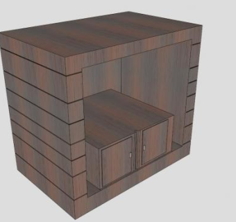 电视柜桌子的抽屉SU模型下载_sketchup草图大师SKP模型