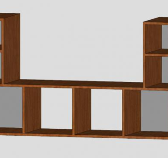 组合式电视柜SU模型下载_sketchup草图大师SKP模型