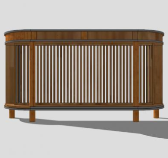 新中式现代电视柜SU模型下载_sketchup草图大师SKP模型
