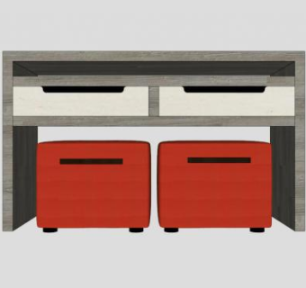 灰色简洁电视柜SU模型下载_sketchup草图大师SKP模型