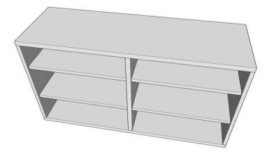 灰色三层电视柜SU模型下载_sketchup草图大师SKP模型