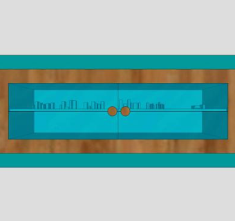 蓝色落地式电视柜SU模型下载_sketchup草图大师SKP模型