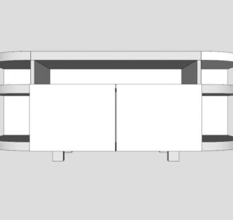 欧式现代电视柜SU模型下载_sketchup草图大师SKP模型