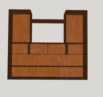 实木大型电视柜SU模型下载_sketchup草图大师SKP模型