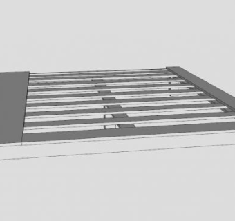 女王平板床SU模型下载_sketchup草图大师SKP模型