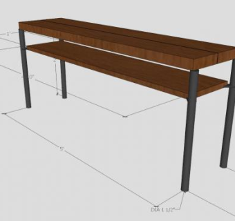 乡村简约风格电视柜SU模型下载_sketchup草图大师SKP模型