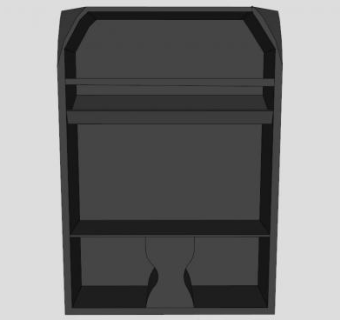 黑色简洁电视柜SU模型下载_sketchup草图大师SKP模型