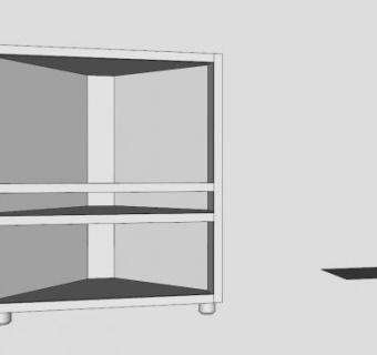 白色三角形电视柜SU模型下载_sketchup草图大师SKP模型