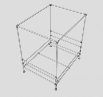 架子床女王天篷床SU模型下载_sketchup草图大师SKP模型