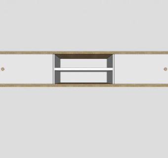 一字型现代电视柜SU模型下载_sketchup草图大师SKP模型