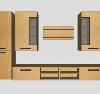 板架式客厅电视柜SU模型下载_sketchup草图大师SKP模型