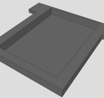 黑色板床平台床SU模型下载_sketchup草图大师SKP模型