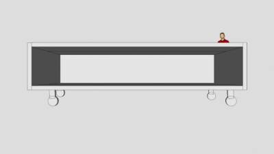 白色欧式简约电视柜SU模型下载_sketchup草图大师SKP模型