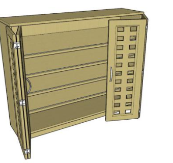 木质鞋柜SU模型下载_sketchup草图大师SKP模型