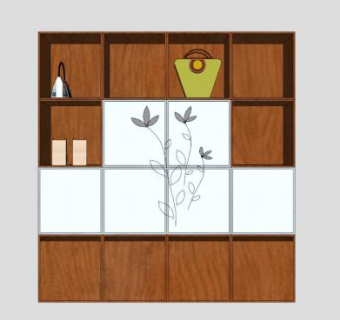 多功能鞋柜SU模型下载_sketchup草图大师SKP模型