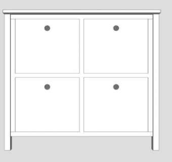 宜家抽屉式鞋柜SU模型下载_sketchup草图大师SKP模型