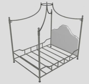 爱兰歌娜金属铁树冠床SU模型下载_sketchup草图大师SKP模型