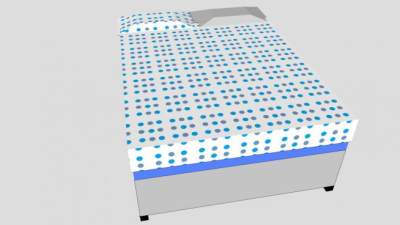 现代软床SU模型下载_sketchup草图大师SKP模型