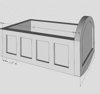 白色娃娃床SU模型下载_sketchup草图大师SKP模型