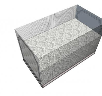 灰色婴儿床SU模型下载_sketchup草图大师SKP模型