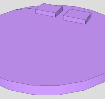 紫色圆月床圆床SU模型下载_sketchup草图大师SKP模型