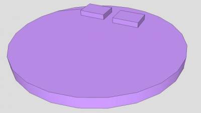 紫色圆月床圆床SU模型下载_sketchup草图大师SKP模型