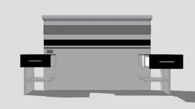 现代床头柜SU模型下载_sketchup草图大师SKP模型