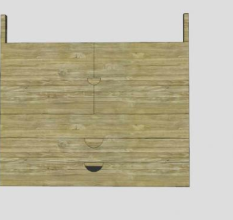 实木床头柜SU模型下载_sketchup草图大师SKP模型