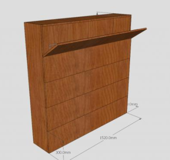 翻斗实木鞋柜SU模型下载_sketchup草图大师SKP模型