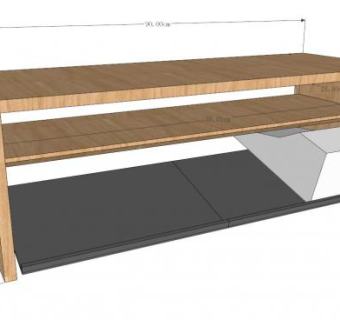 现代创意翻斗鞋柜SU模型下载_sketchup草图大师SKP模型