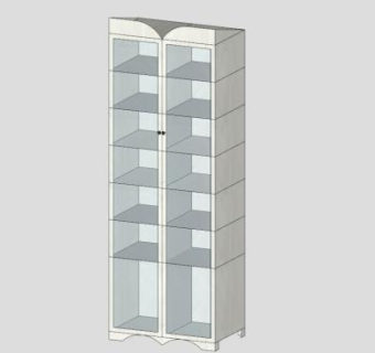 磨砂玻璃门的鞋柜SU模型下载_sketchup草图大师SKP模型
