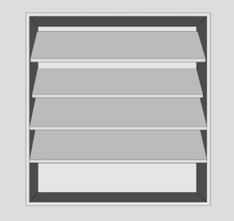 白色翻斗鞋柜SU模型下载_sketchup草图大师SKP模型