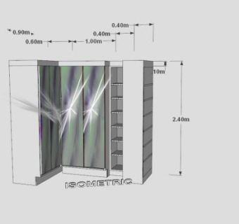 4门带鞋架的门房SU模型下载_sketchup草图大师SKP模型