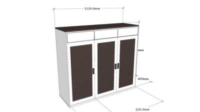 大型现代鞋柜SU模型下载_sketchup草图大师SKP模型