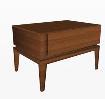 实木有脚茶几床头柜SU模型下载_sketchup草图大师SKP模型