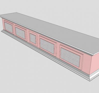 落地式矮鞋柜SU模型下载_sketchup草图大师SKP模型