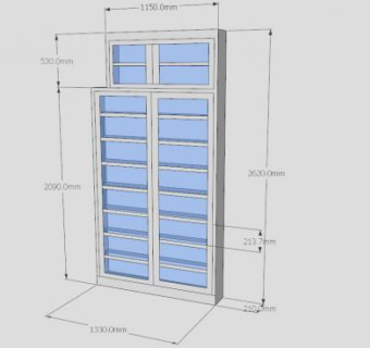 现代玻璃鞋柜SU模型下载_sketchup草图大师SKP模型
