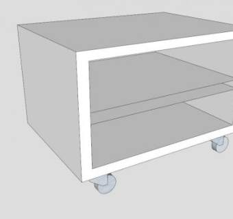 宜家白色床头柜SU模型下载_sketchup草图大师SKP模型