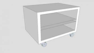 宜家白色床头柜SU模型下载_sketchup草图大师SKP模型