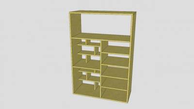 欧式现代鞋柜SU模型下载_sketchup草图大师SKP模型