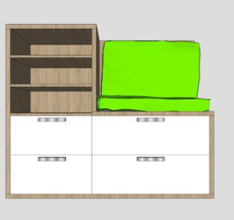 木质抽屉式鞋柜SU模型下载_sketchup草图大师SKP模型