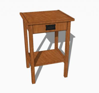 凳子小床头柜SU模型下载_sketchup草图大师SKP模型