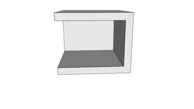 勒德洛床边床头柜SU模型下载_sketchup草图大师SKP模型