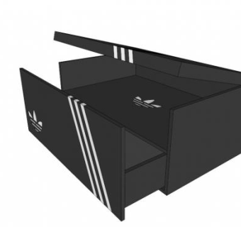阿迪达斯的鞋柜SU模型下载_sketchup草图大师SKP模型