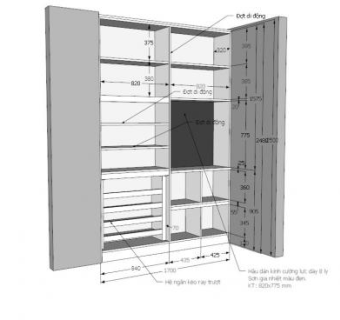 简易鞋柜橱柜一体SU模型下载_sketchup草图大师SKP模型