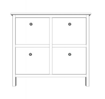 白色简约鞋柜SU模型下载_sketchup草图大师SKP模型