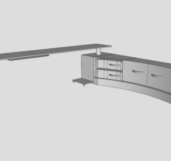 客厅欧式书桌台SU模型下载_sketchup草图大师SKP模型