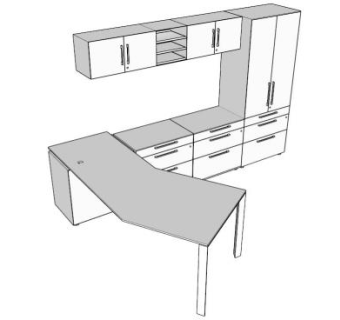 沃森米罗办公桌SU模型下载_sketchup草图大师SKP模型