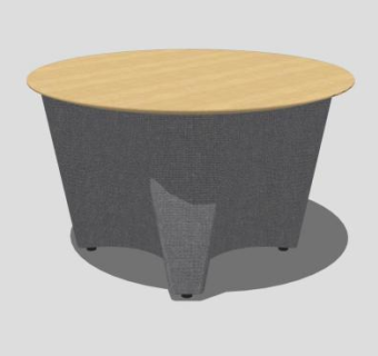 休息圆形餐桌SU模型下载_sketchup草图大师SKP模型